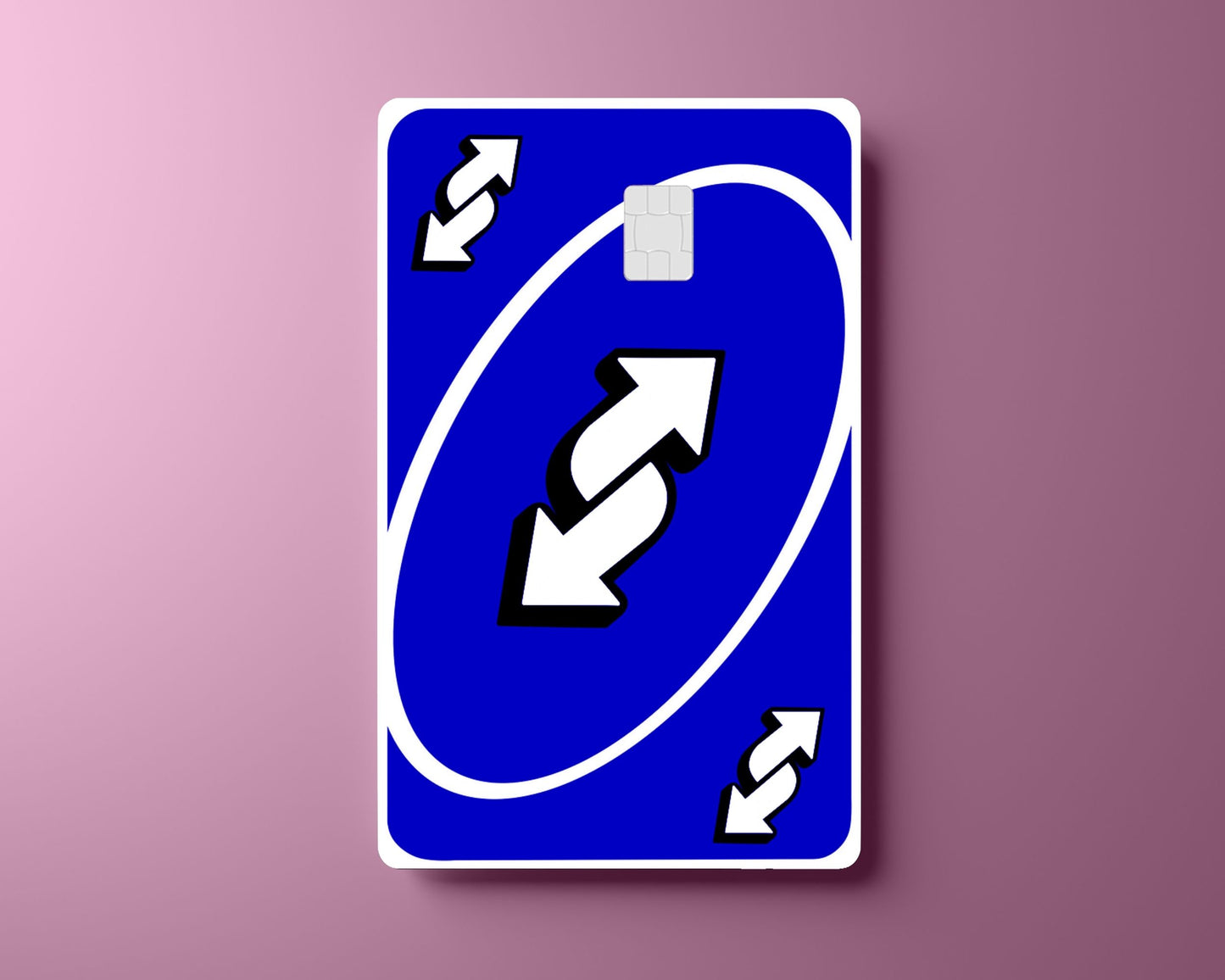 Blue Uno Reverse Card Cover