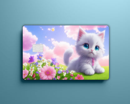 Cute White Cat Card Cover