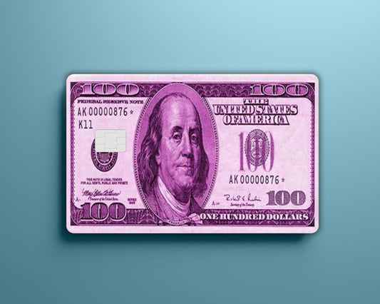 Pink Hundred Dollar Bill Card Cover