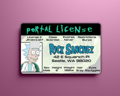 Rick Morty ID Card Cover