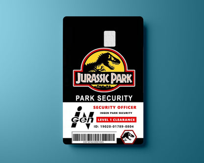 Black Jurassic Park Badge Card Cover