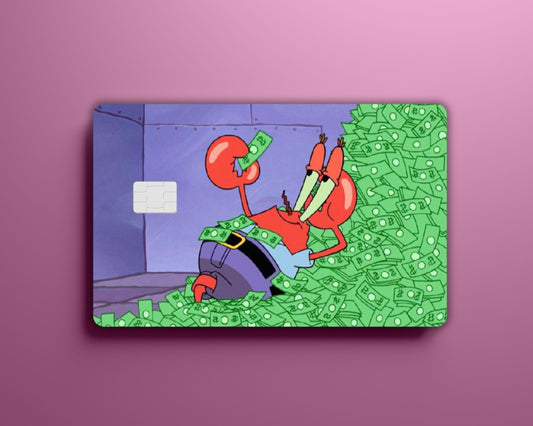 Mr Krabs Money Pile Card Cover