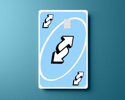 Pastel Blue Uno Reverse Card Cover