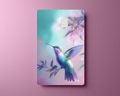 Teal Purple Hummingbird Card Cover
