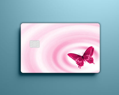 Pink Butterfly Swirl Card Cover
