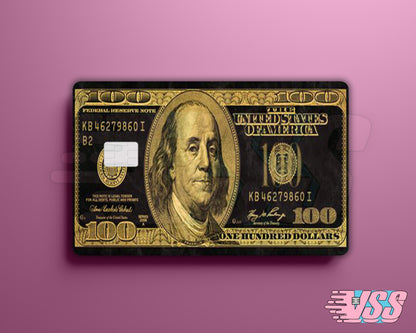 Black Hundred Dollar Bill Card Cover