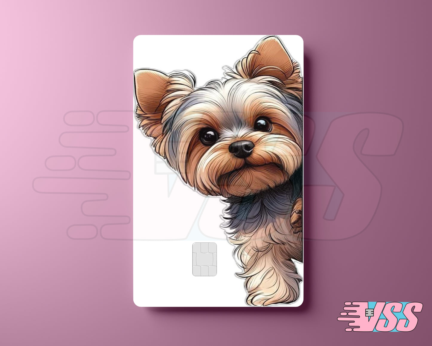 Cute Yorkie Card Cover