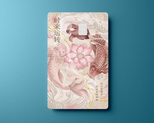 Pink Coi Fish Card Cover