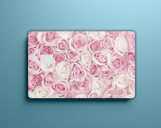 Pink and White Rose Card Cover