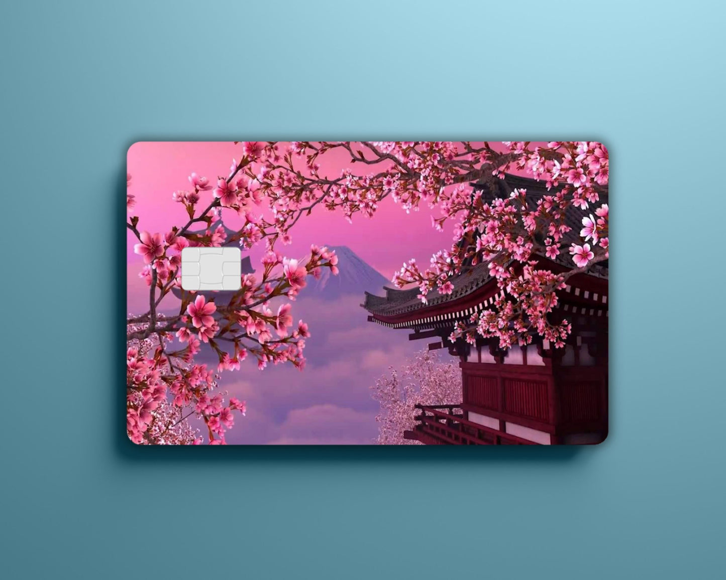 Japanese Cherry Blossom Scene Card Cover