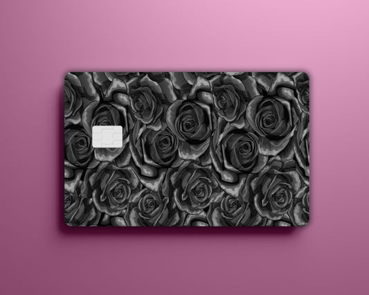 Black and Gray Roses Card Cover