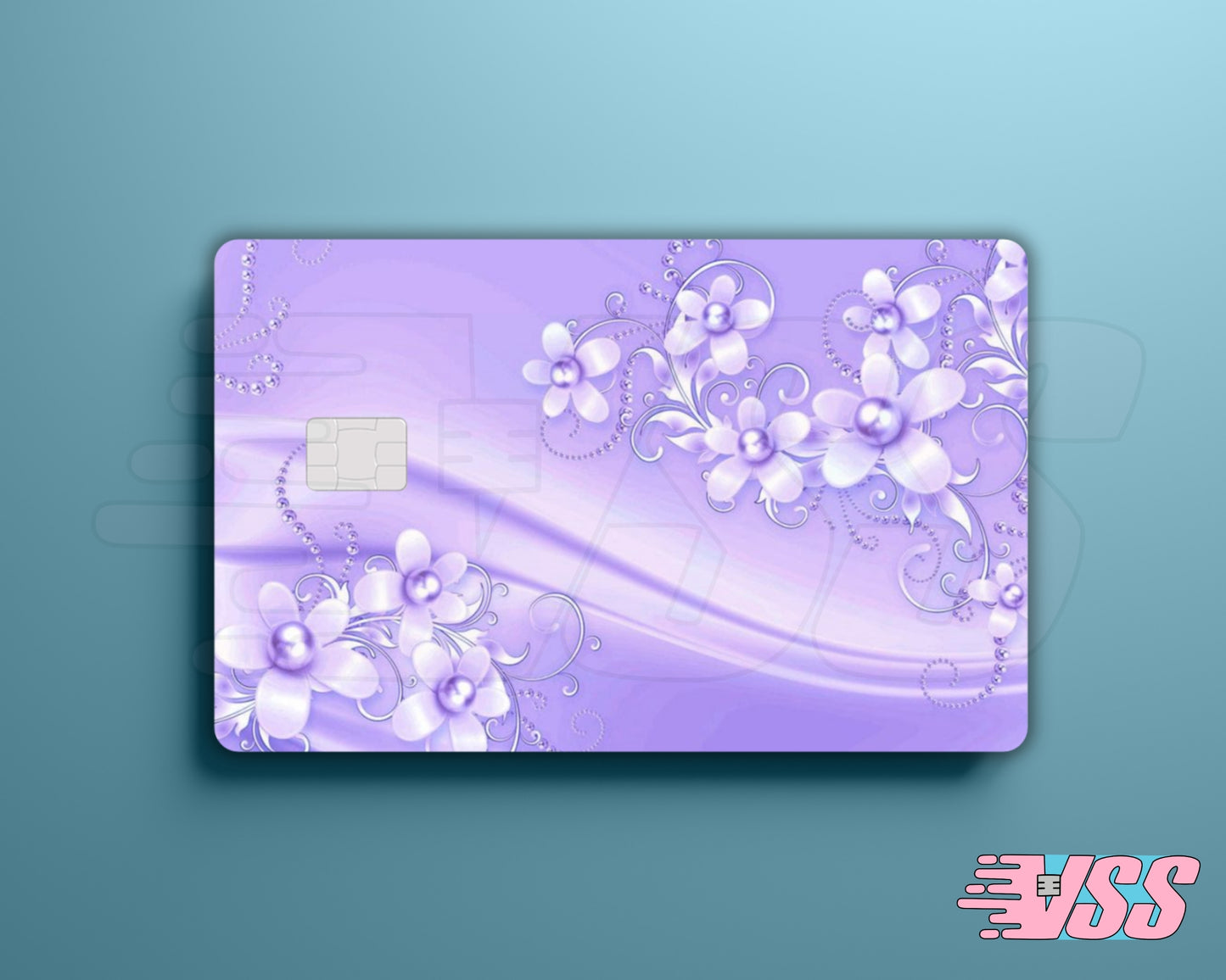 Purple and white Flower Card Cover