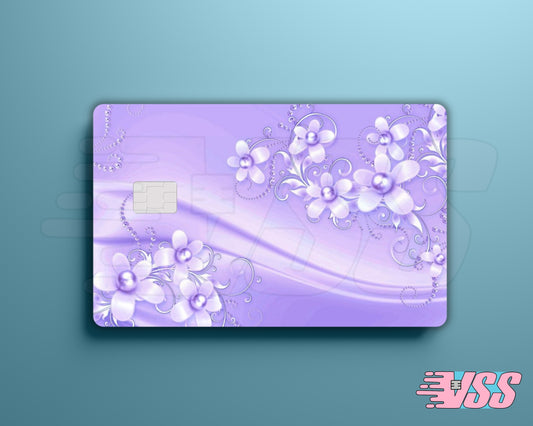 Purple and white Flower Card Cover