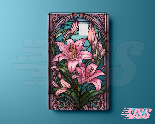 Stained Glass Lily Card Cover