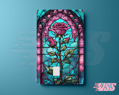 Stained Glass Rose Card Cover