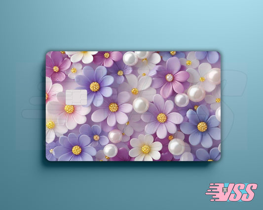Purple Pink Pastel Flower Card Cover