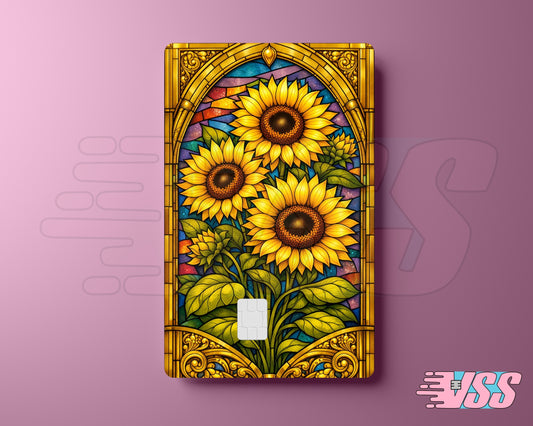 Stained Glass Sunflowers Card Cover