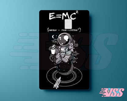 E=MC Coffee Lovers Space Card Cover
