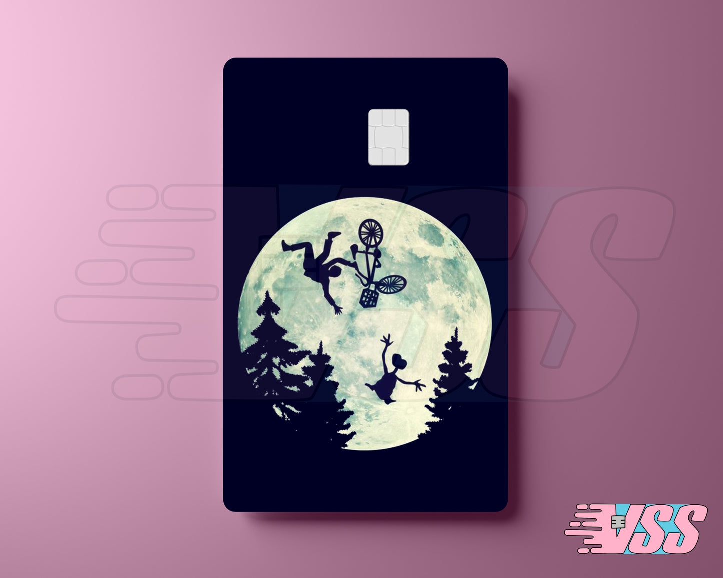 Funny E.T. Movie Falling Moon Card Cover