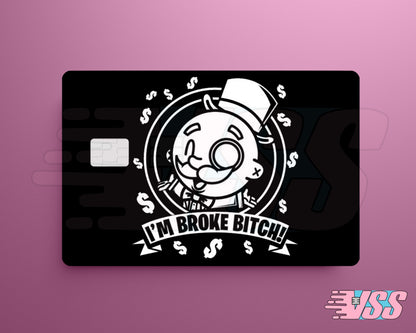 Funny Monopoly Man Broke B*tch Card Cover