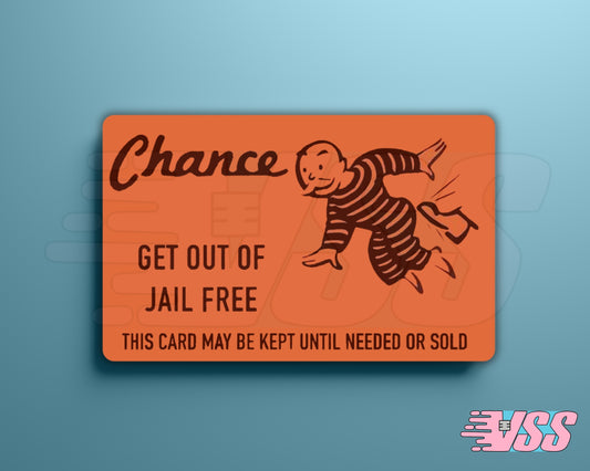 Monopoly Get Out of Jail Free Card Cover