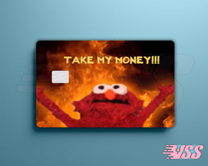 Demonic Elmo Take My Money Card Cover