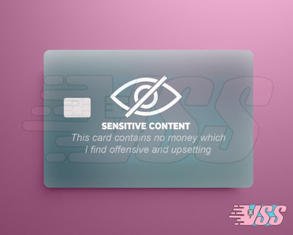 Funny Sensitive Content No Money Card Cover