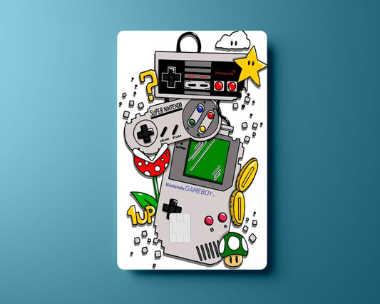 Old School Game Console Card Skin
