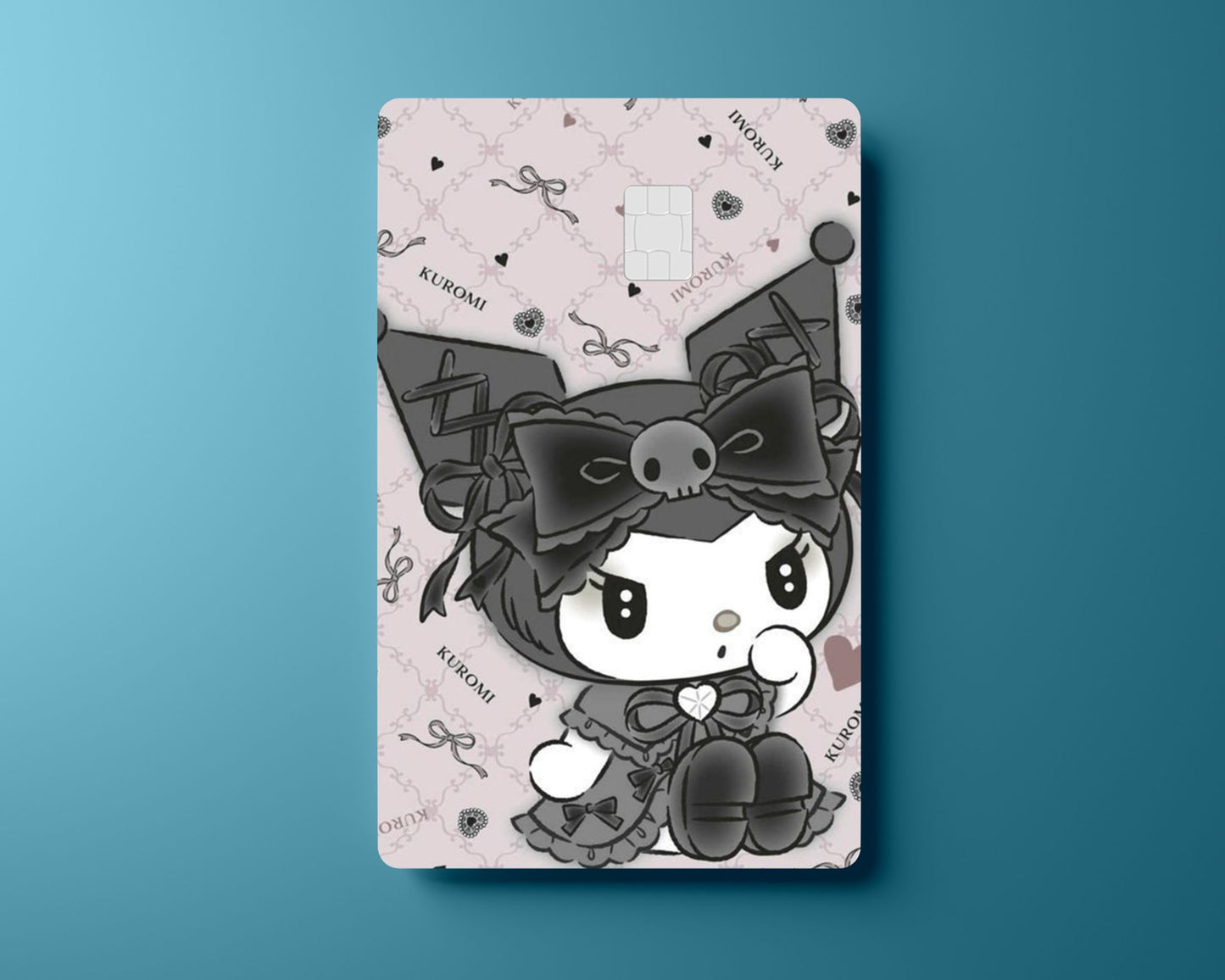 Cute Goth Kuromi Hello Kitty Card Cover