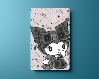 Cute Goth Kuromi Hello Kitty Card Cover