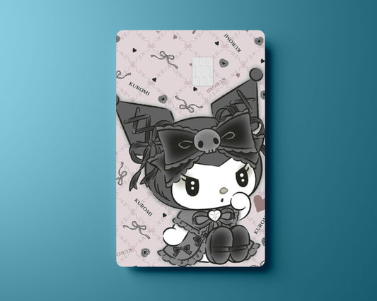 Cute Goth Kuromi Hello Kitty Card Cover