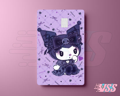 Purple Goth Kuromi Card Cover