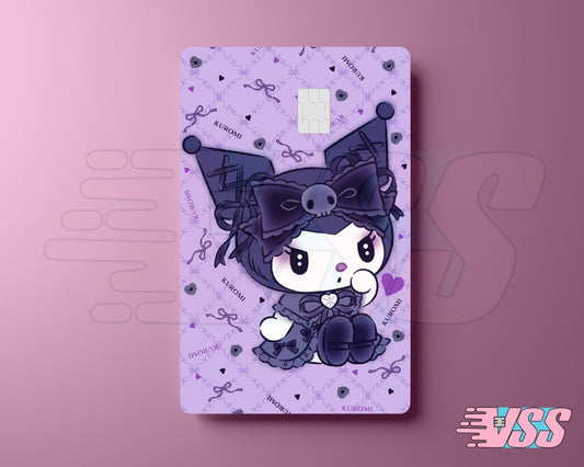 Purple Goth Kuromi Card Cover