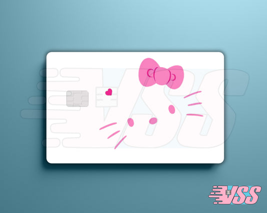 White Hello Kitty Pink Face Card Cover