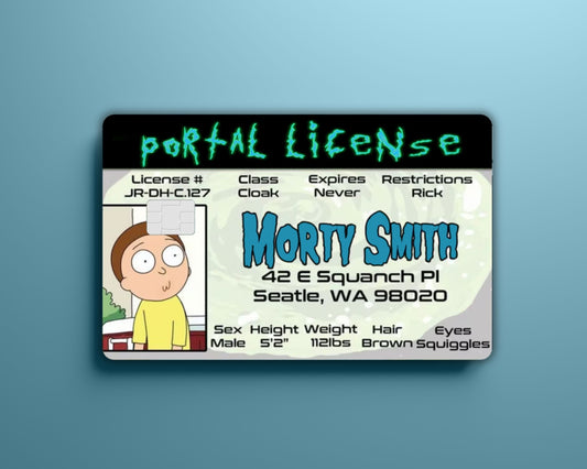 Morty Portal License Card Skin