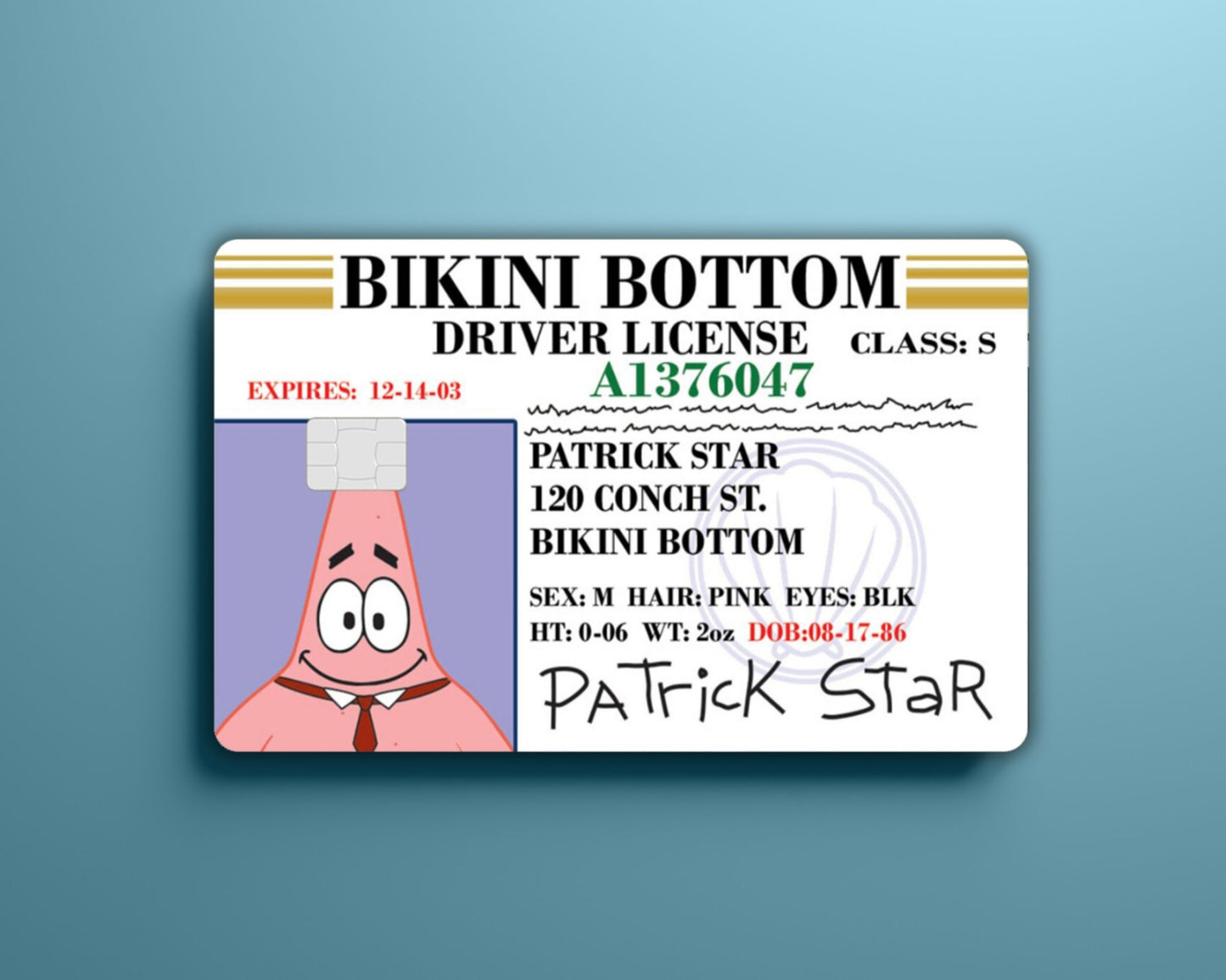 Patrick License Card Cover