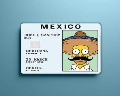 Homer Mexico Passport Card Cover
