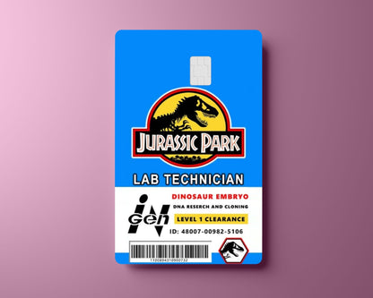 Blue Jurassic Park Badge Card Cover