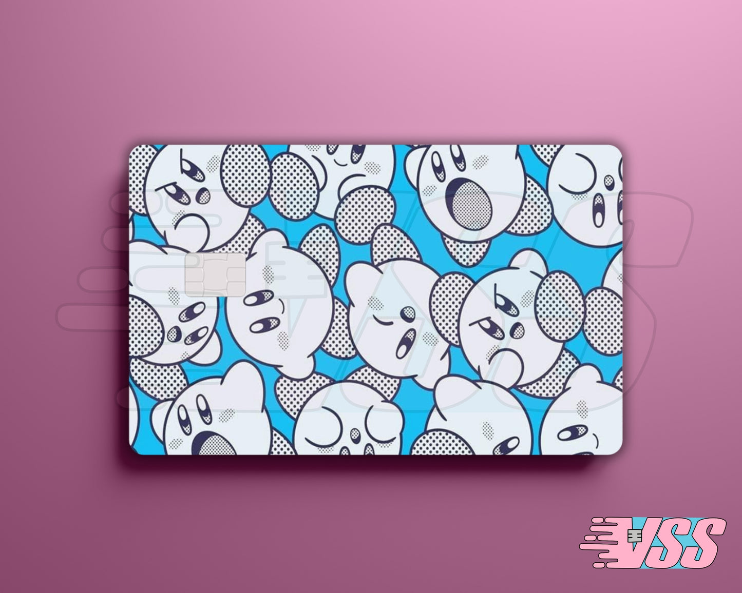 Blue Black and Gray Kirby Card Cover
