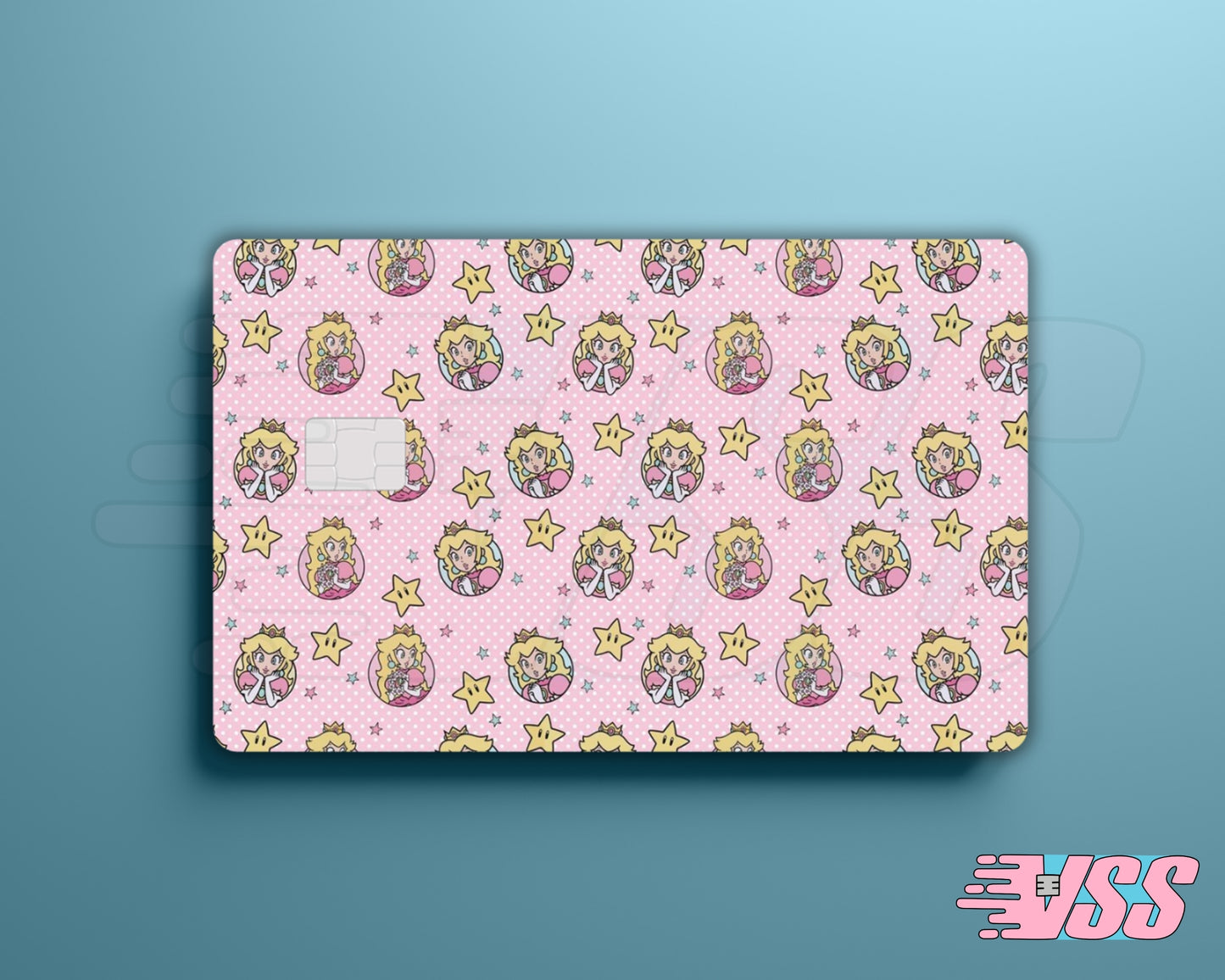 PInk Princess Peach Mario Card Cover