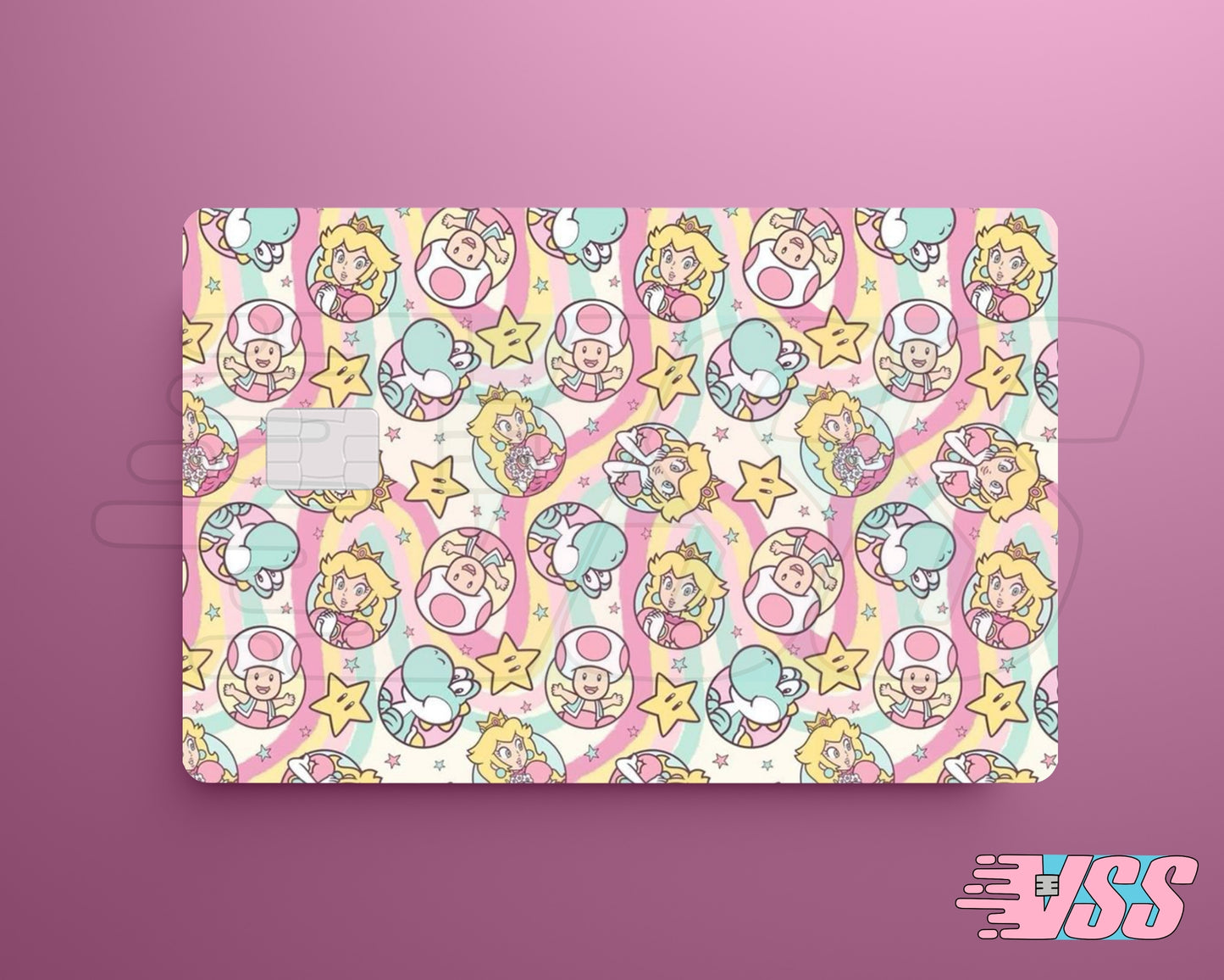 Yoshi Peach Toad Mario Card Cover