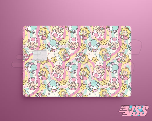 Yoshi Peach Toad Mario Card Cover