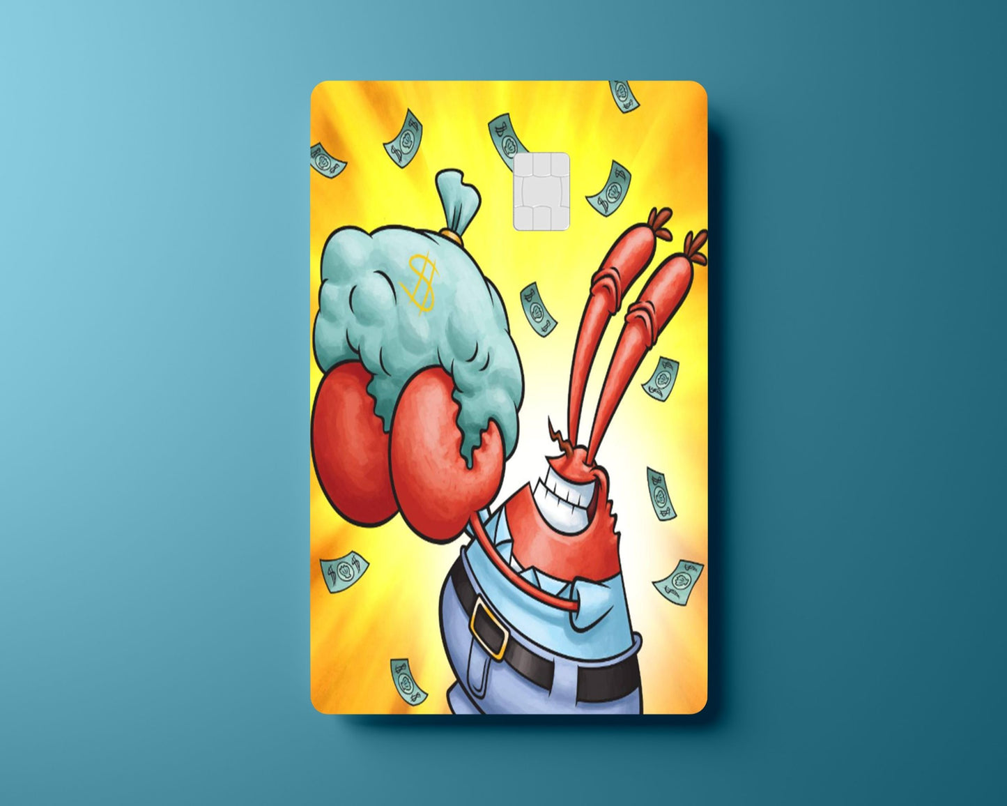Mr Krabs Clam Dollars Yellow Card Cover
