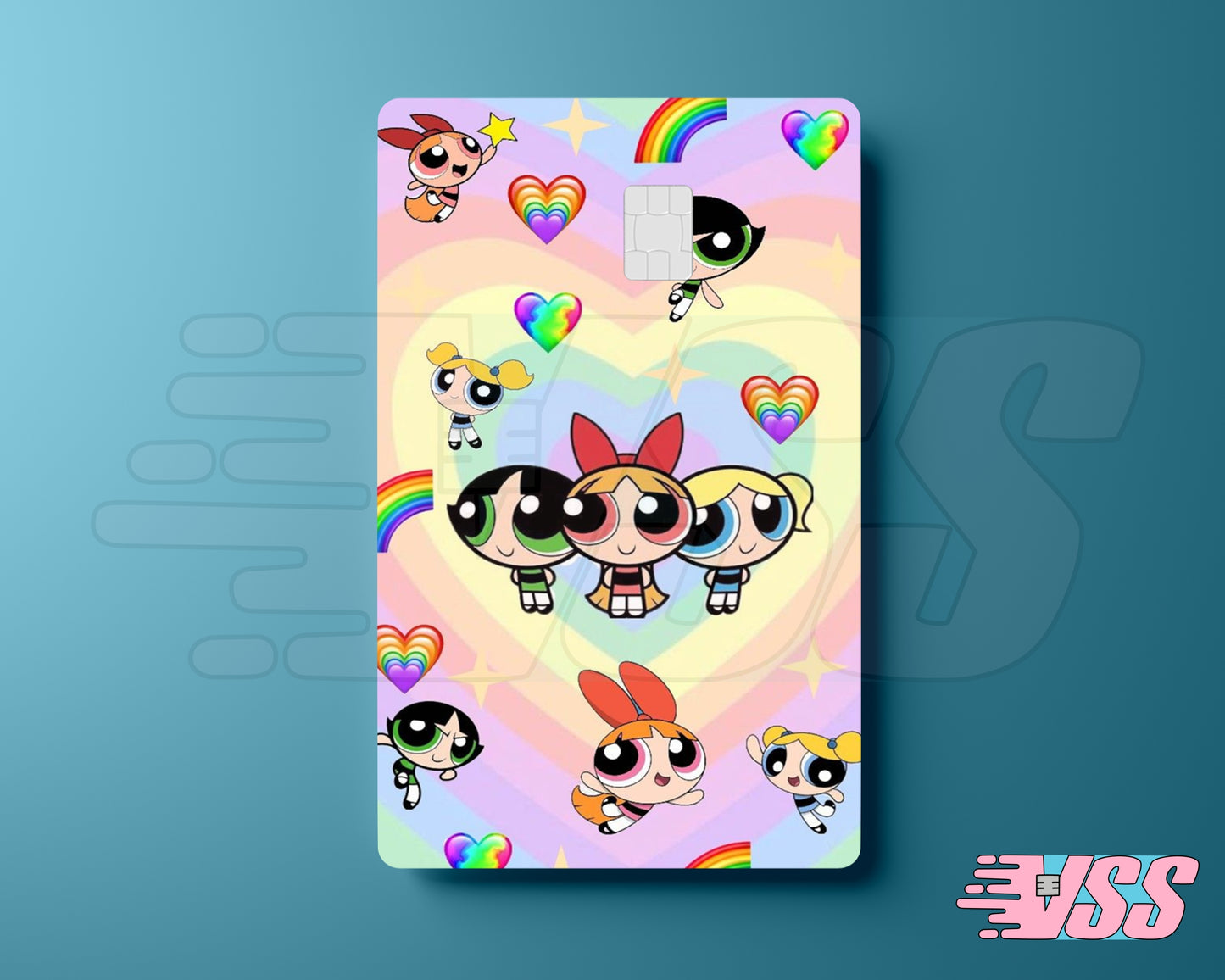 Pastel Heart PowerPuff Girl Card Cover