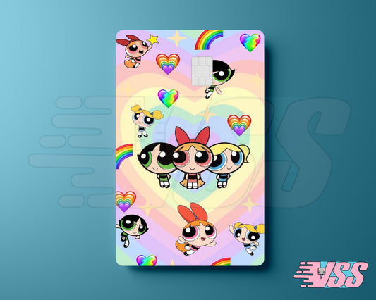 Pastel Heart PowerPuff Girl Card Cover
