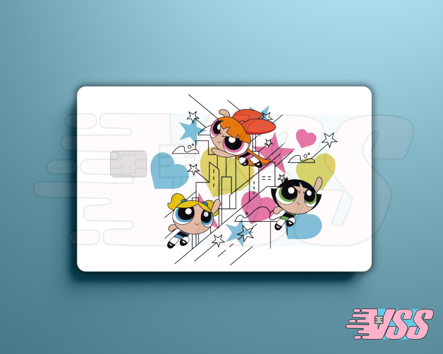 Classic PowerPuff Girls White Card Cover