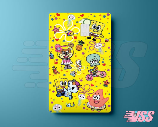 SpongeBob Group Yellow Card Cover