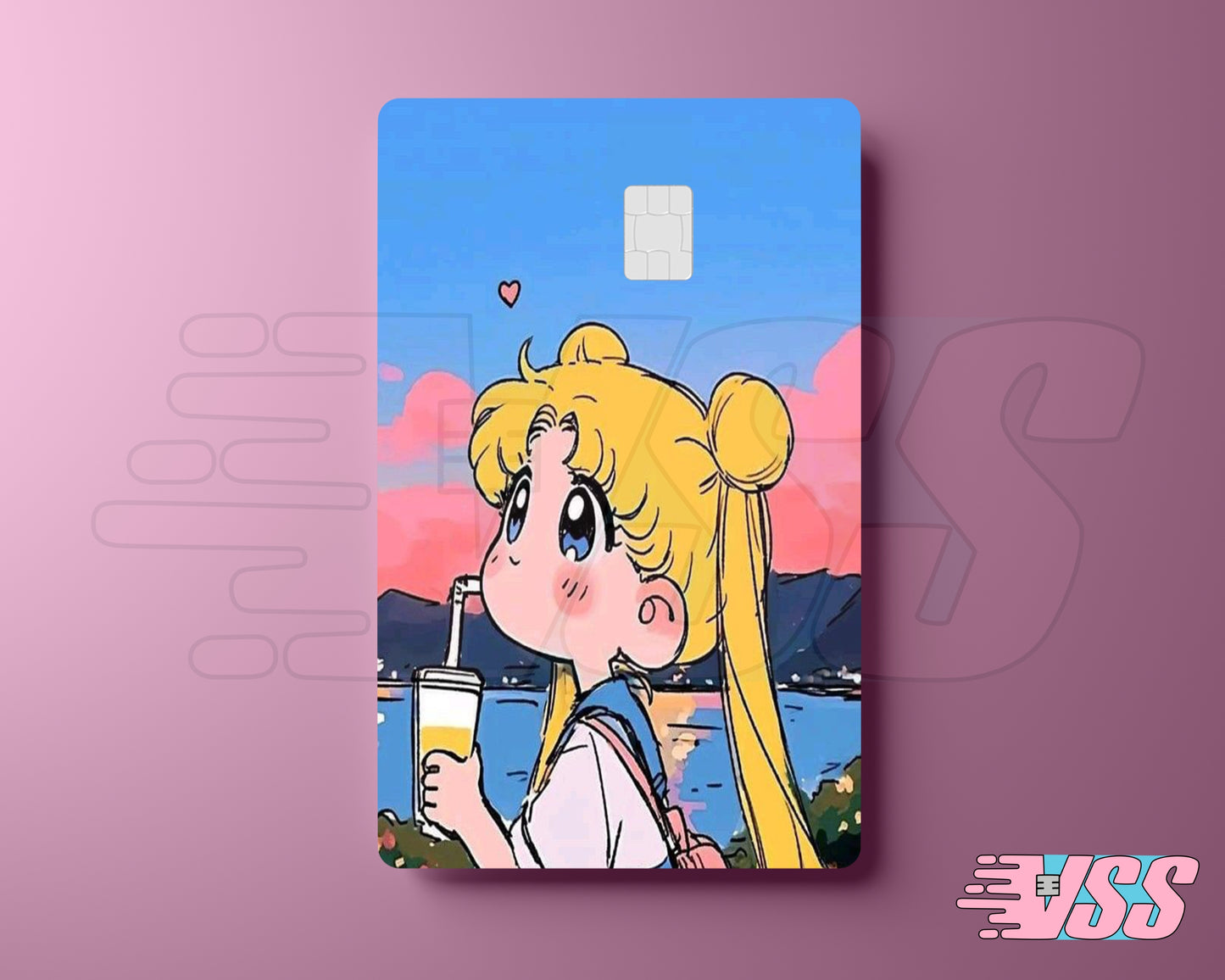 Cute Chibi Sailor Moon Drinking Card Cover
