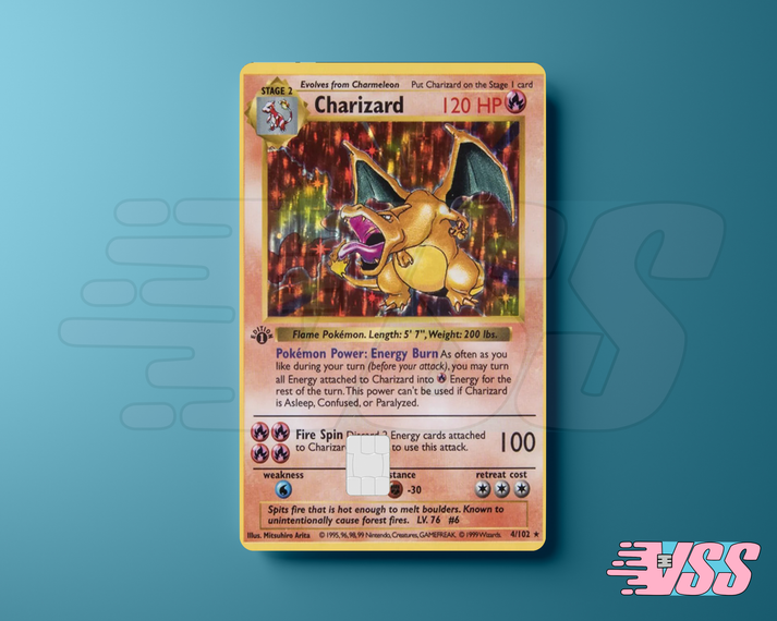 Char Poke TCG Card Cover – Vinyl Swipe Skins