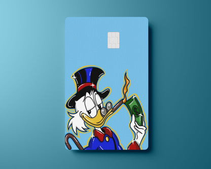 Uncle Scrooge Burning Money Card Cover